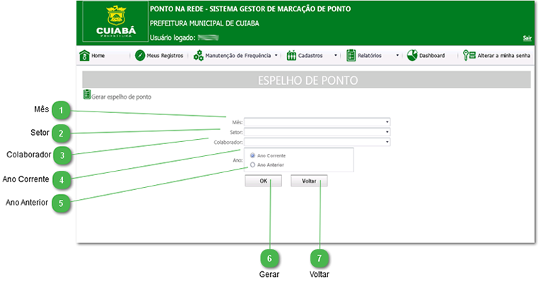 Gerar folha de frequência
